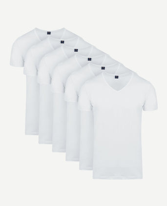 Suitable Vita t-shirt v-hals wit (6-pack)