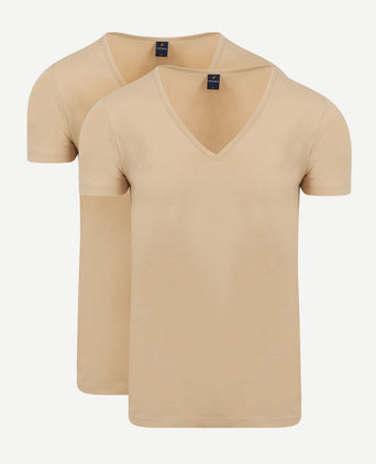Suitable Vitaru onzichtbaar ondershirt diepe v-hals (2-pack) | Slim-fit