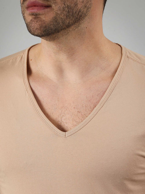 Suitable Vitaru onzichtbaar ondershirt diepe v-hals (2-pack) | Slim-fit