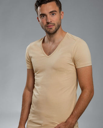 Suitable Vitaru onzichtbaar ondershirt diepe v-hals (2-pack) | Slim-fit