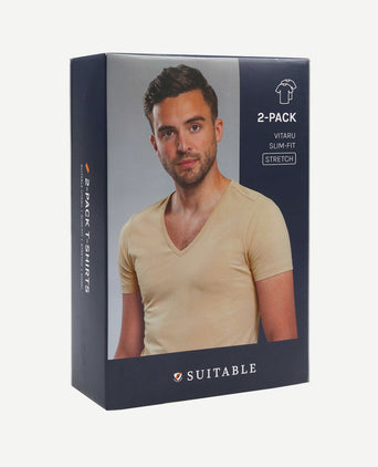 Vitaru onzichtbaar ondershirt diepe v-hals (2-pack)