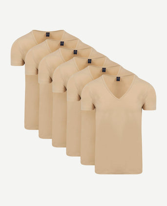 Suitable Vitaru onzichtbaar ondershirt diepe v-hals (6-pack) | Slim-fit