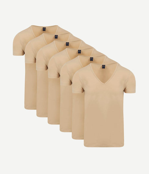 Suitable Vitaru onzichtbaar ondershirt diepe v-hals (6-pack) | Slim-fit