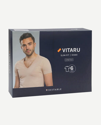 Vitaru onzichtbaar ondershirt diepe v-hals (6-pack)
