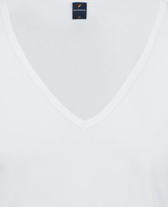 Vitaru t-shirt diepe v-hals wit (2-pack)