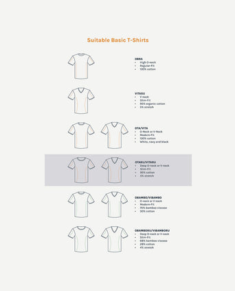 Vitaru t-shirt diepe v-hals wit (6-pack)