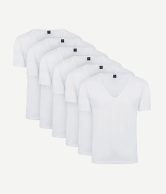 Vitaru t-shirt diepe v-hals wit (6-pack) Vitaru t-shirt diepe v-hals wit (6-pack)
