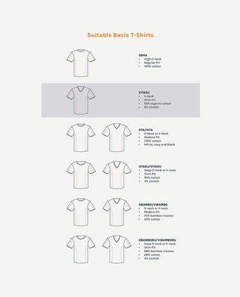 Vitasu t-shirt v-hals wit (2-pack)