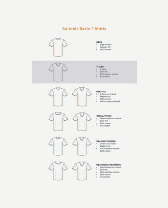Vitasu t-shirt v-hals wit (2-pack)