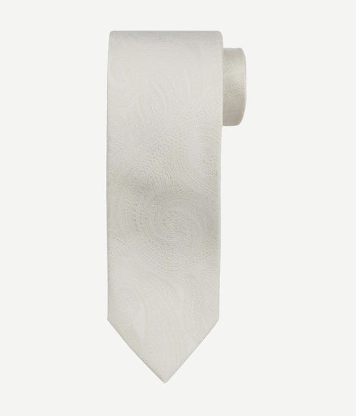 Suitable wedding stropdas zijde paisley off white