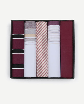 Suitable zakdoeken (5-pack) dessin bordeaux