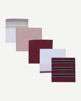 Suitable zakdoeken (5-pack) dessin bordeaux