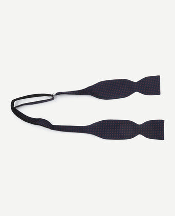 Suitable zelfstrikker zijde donkerblauw stip