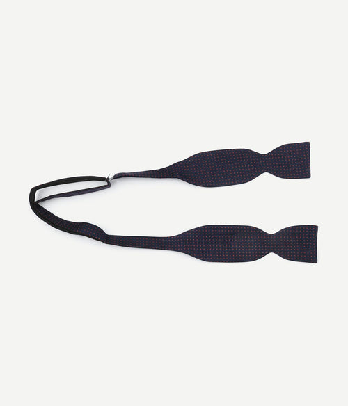 Suitable zelfstrikker zijde donkerblauw stip