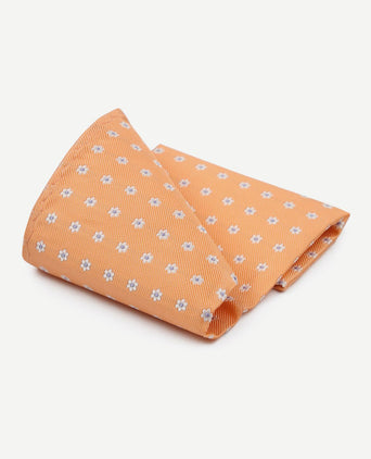Suitable zijde pochet abrikoos print flower