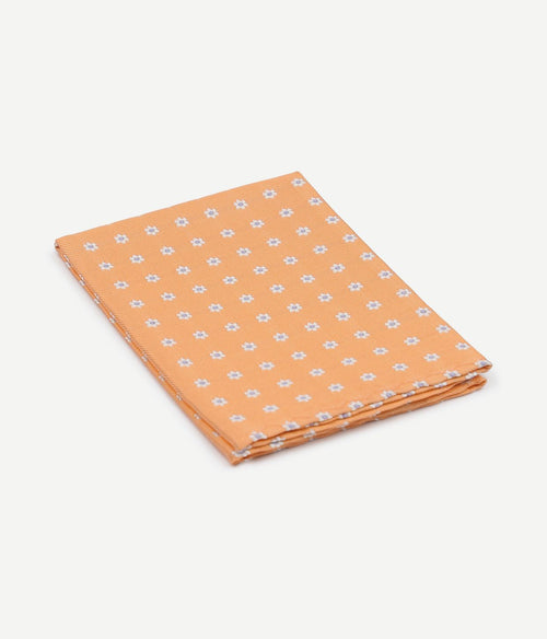 Suitable zijde pochet abrikoos print flower