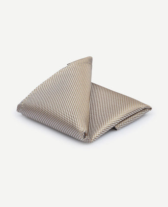 Suitable zijde pochet beige