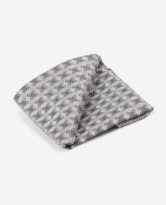 Suitable zijde pochet bloem wit