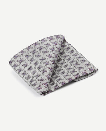 Suitable zijde pochet bloem wit