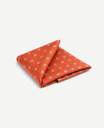 Zijde pochet blue star rood