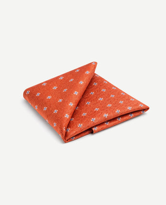 Zijde pochet blue star rood