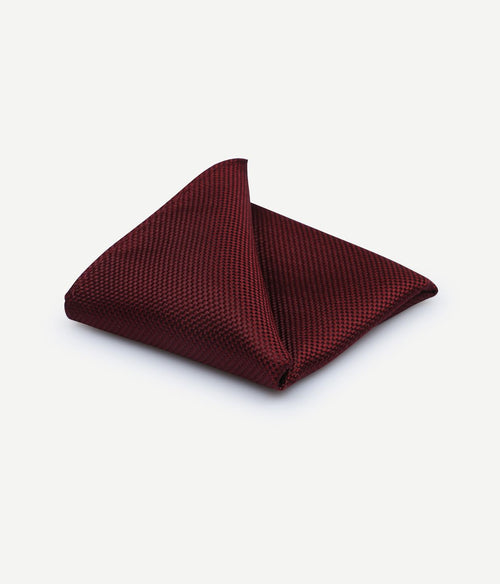 Zijde pochet bordeaux