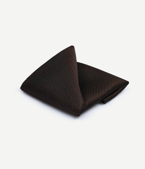 Suitable zijde pochet bruin