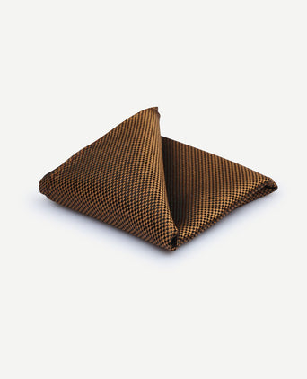 Suitable zijde pochet cognac