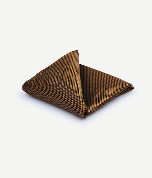 Suitable zijde pochet cognac