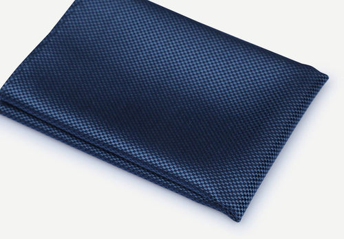 Suitable zijde pochet denim blauw