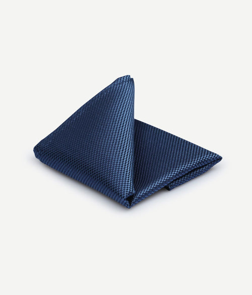 Suitable zijde pochet denim blauw