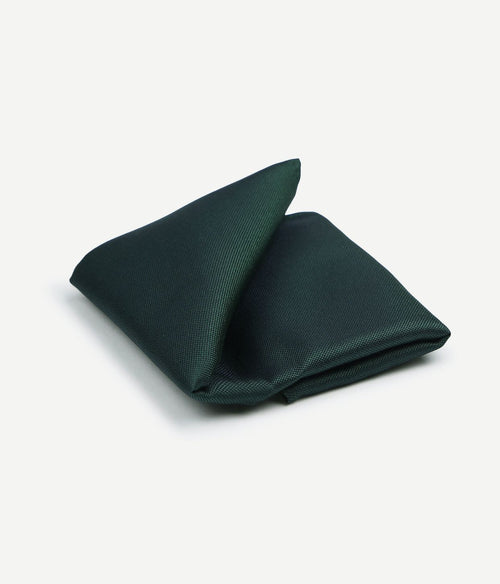 Suitable zijde pochet donkergroen
