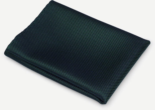 Suitable zijde pochet donkergroen