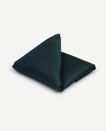 Suitable zijde pochet donkergroen
