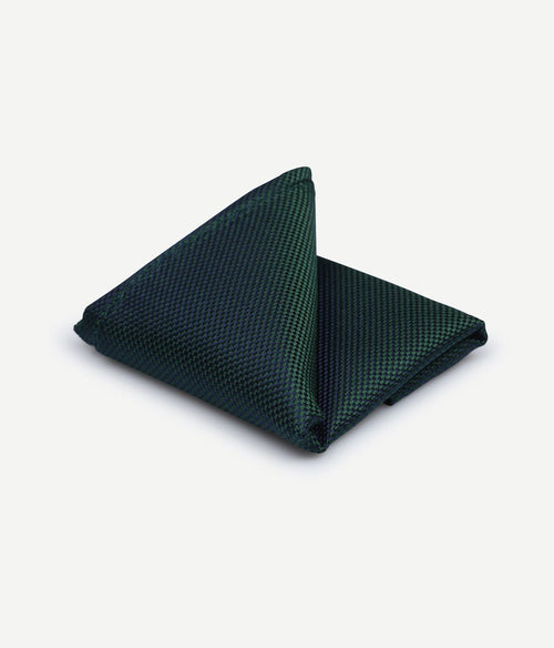 Suitable zijde pochet donkergroen