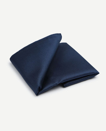 Suitable zijde pochet indigo blauw