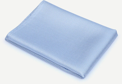 Suitable zijde pochet lichtblauw