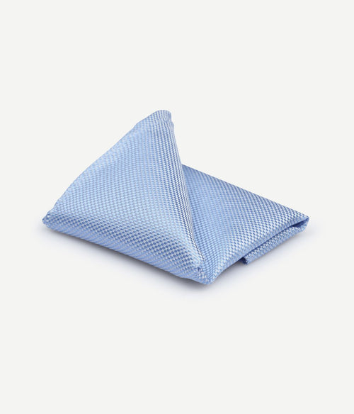 Suitable zijde pochet lichtblauw