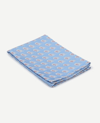 Suitable zijde pochet lichtblauw print