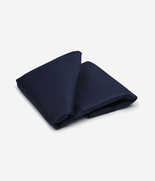 Suitable zijde pochet donkerblauw