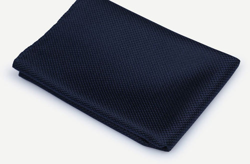 Suitable zijde pochet donkerblauw