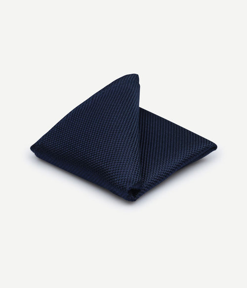 Suitable zijde pochet donkerblauw