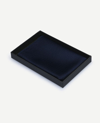 Suitable zijde pochet donkerblauw