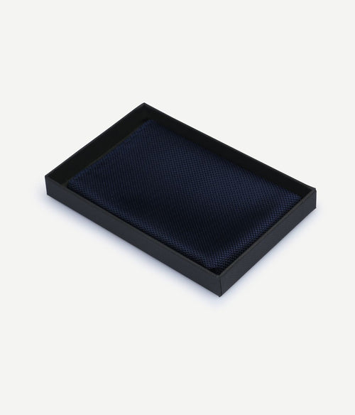 Suitable zijde pochet donkerblauw