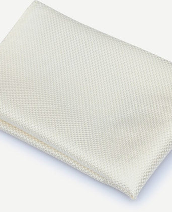 Suitable zijde pochet off-white