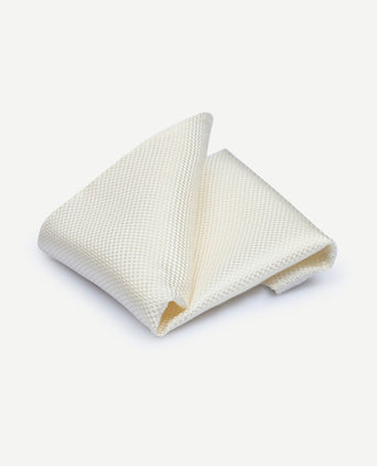 Suitable zijde pochet off-white