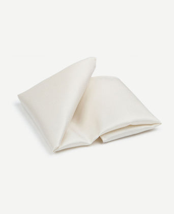 Zijde pochet off white