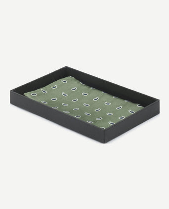 Zijde pochet paisley groen