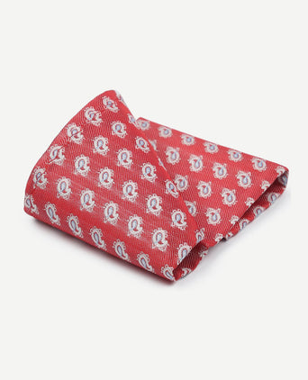 Suitable zijde pochet rood print
