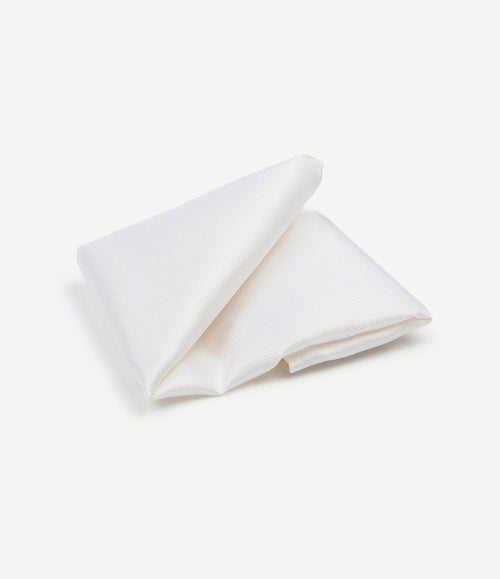 Zijde pochet wit